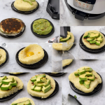 Arepas rellenas de portobellos y aguacate al limón