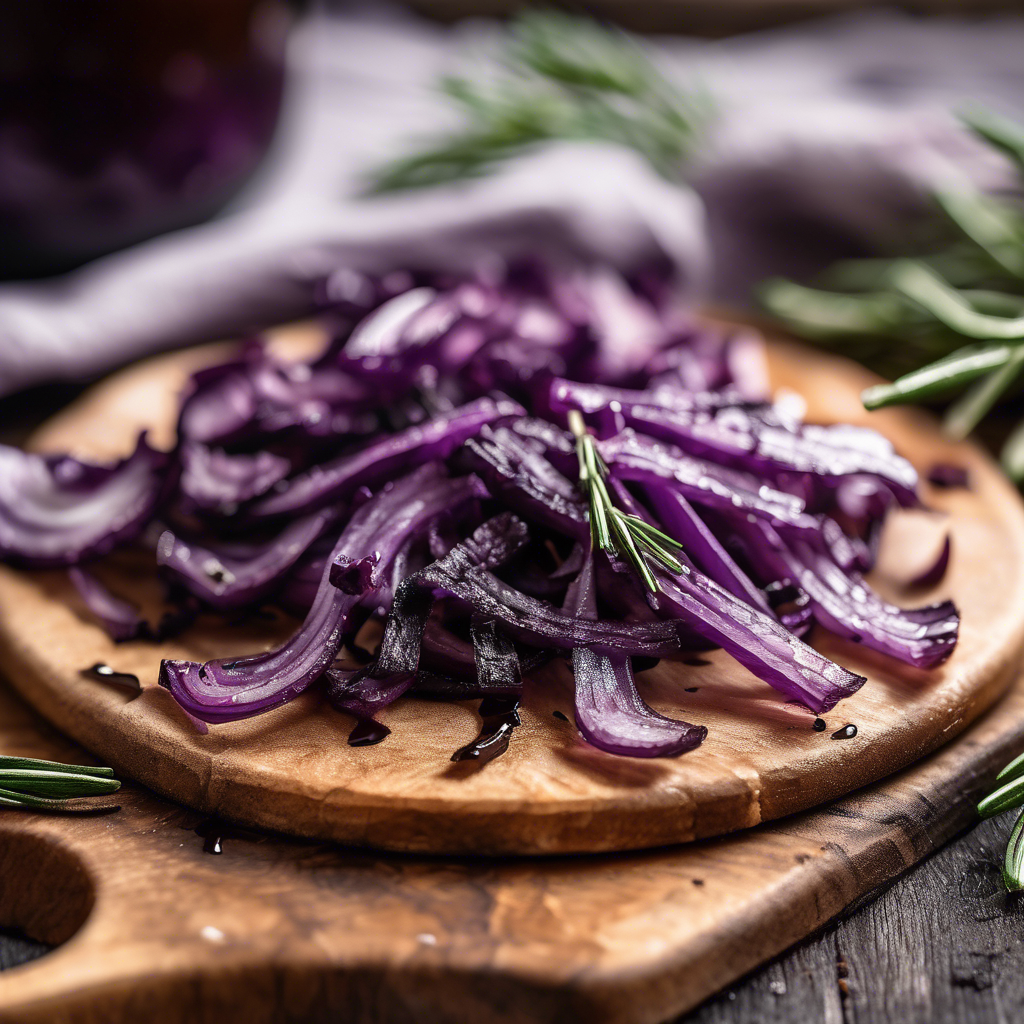 Chips de cebolla morada con vinagre balsámico