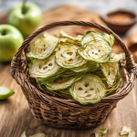 Chips de manzana verde con chile seco