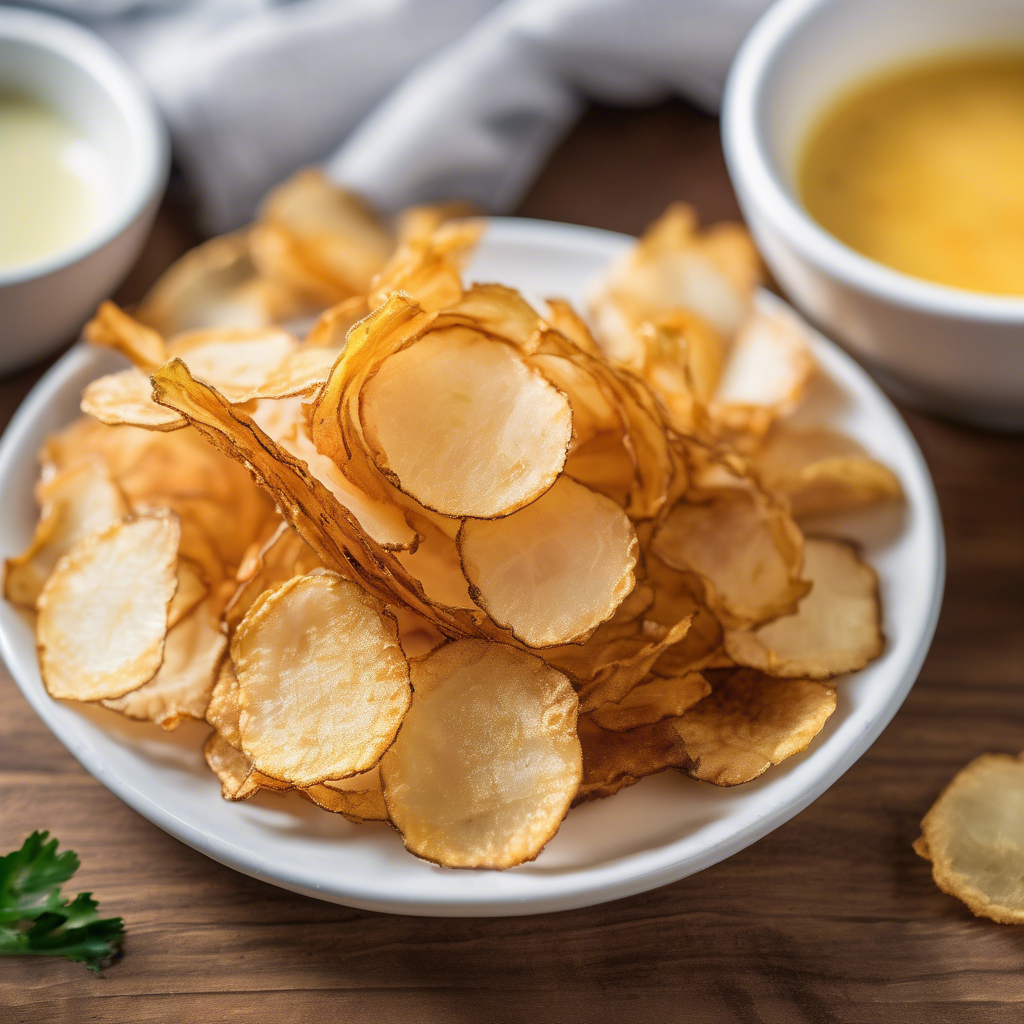 Chips de nabo daikon al miso