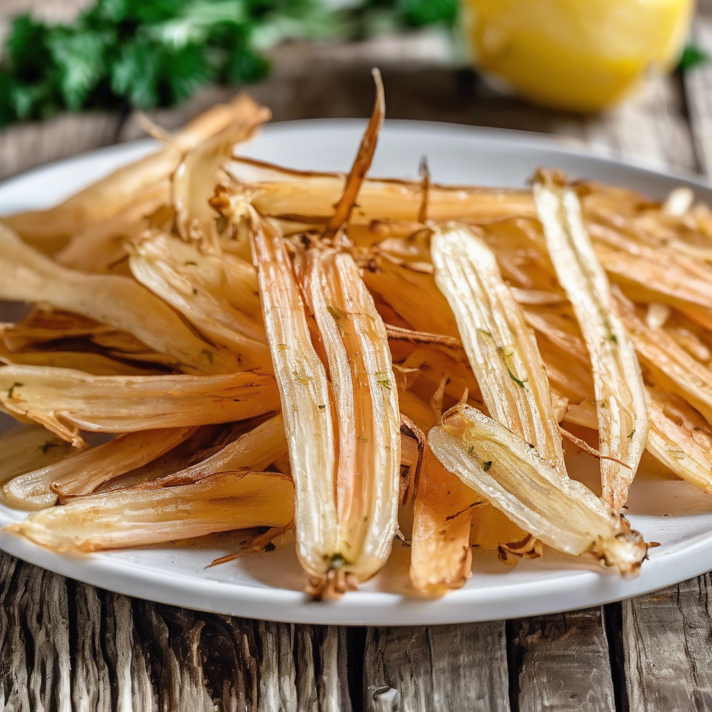 Chips de zanahoria blanca al romero