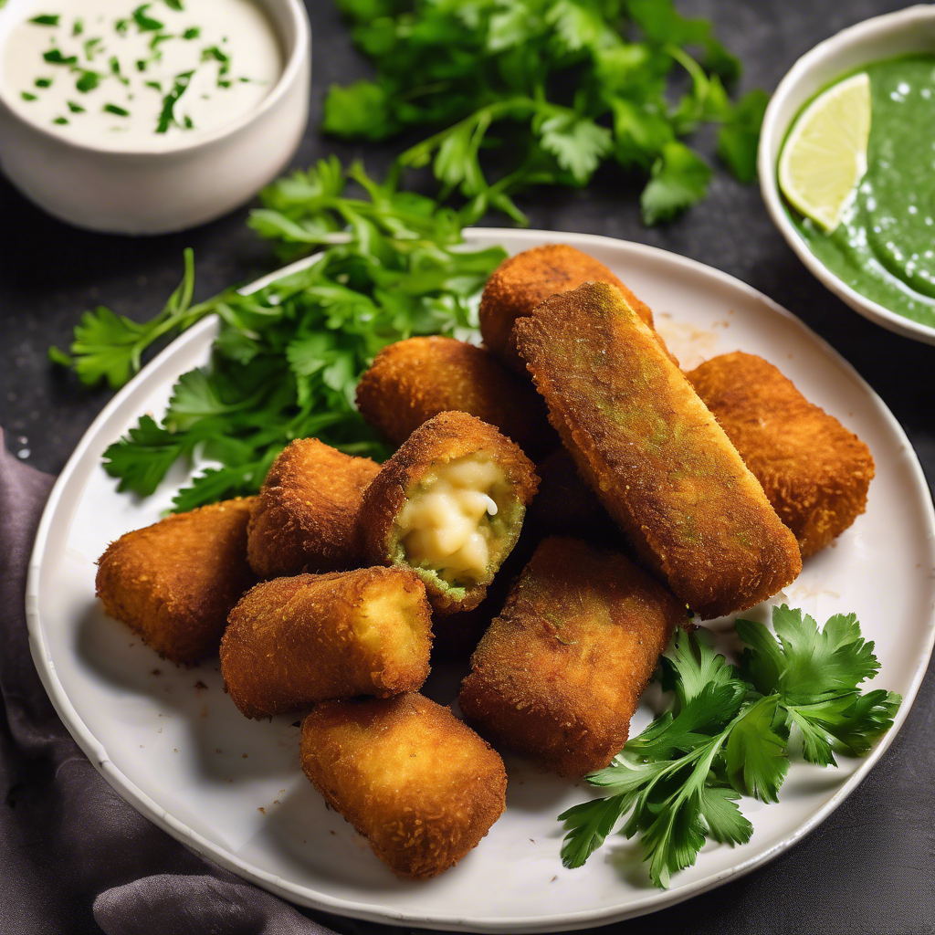 Croquetas de tofu y albahaca morada