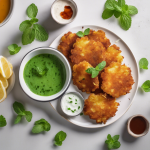 Fritters de papa y menta