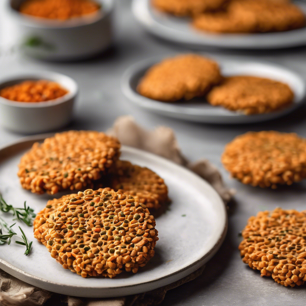 Galletas saladas de lentejas rojas y comino