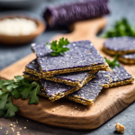 Galletas saladas de maíz morado y cilantro