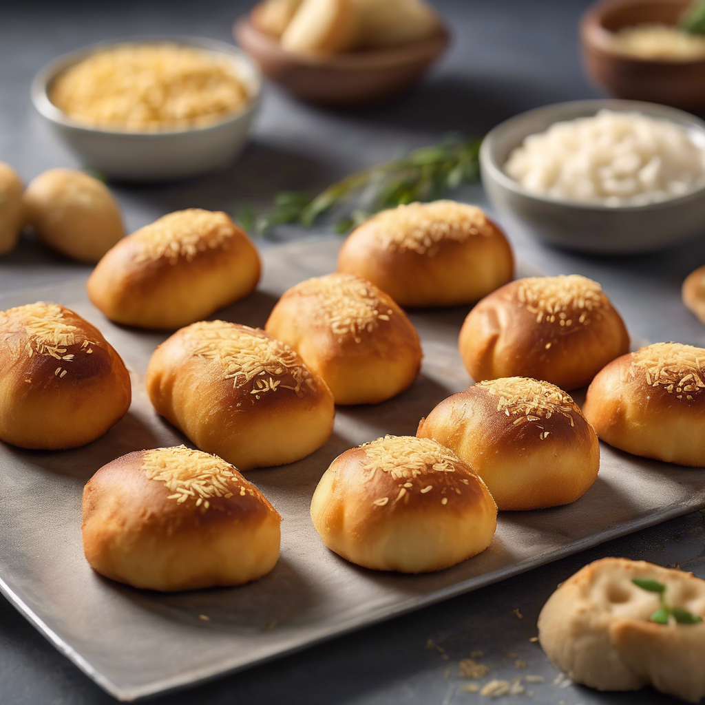 Mini panecillos de harina de arroz y cebollino
