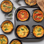 Mini quiches de tofu y tomate seco