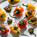 Pimientos baby rellenos de couscous al limón con alcaparras