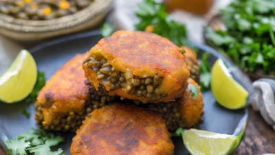 Rellenitos de batata y lentejas al estilo centroamericano