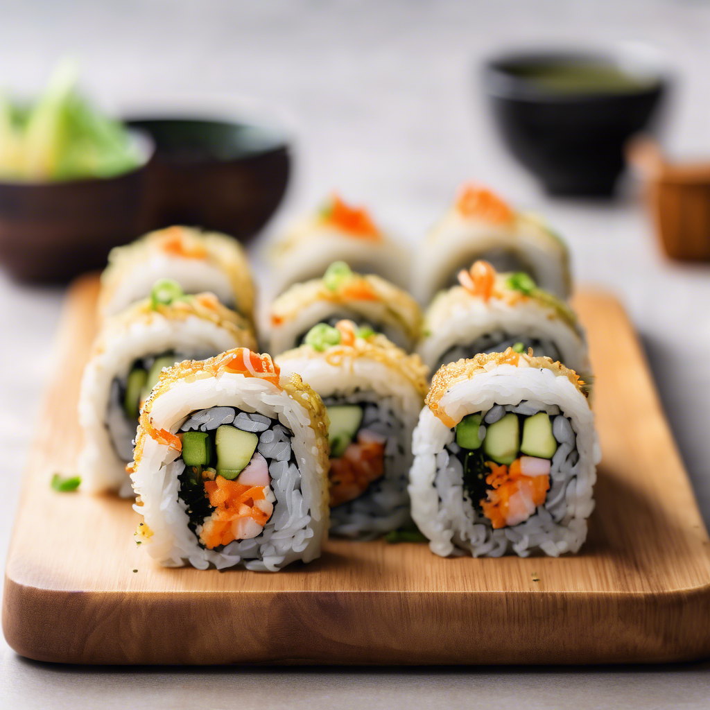 Sushi tempurizado vegano