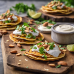 Tostadas crujientes de batata con crema de almendras