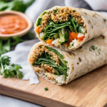 Wraps de arroz con vegetales crujientes